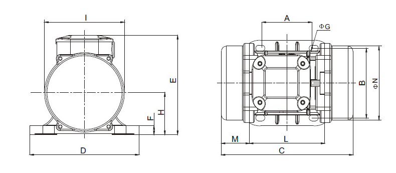 普田MVE振動(dòng)電機(jī)尺寸圖 普田MVE振動(dòng)電機(jī)尺寸圖
